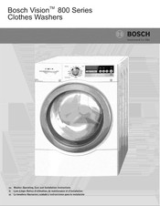 Bosch Vision 800 Serie Operación, Cuidado Y Instrucciones Para La Instalación