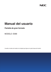 NEC E988 Manual Del Usuario