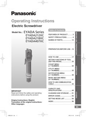 Panasonic EYADA218XC Manual De Instrucciones