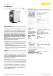 Vega VEGAMET 142 Hoja De Datos Del Producto