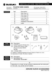 Suzuki 95400-2581 Instrucciones De Instalación