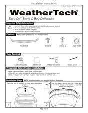 WeatherTech Easy-On 50283 Instrucciones De Instalación