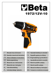 Beta 1972/K12V-10 Manual De Uso E Instrucciones