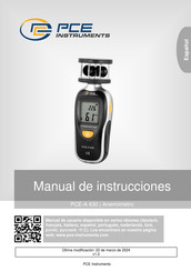 PCE Instruments PCE-A 430 Manual De Instrucciones