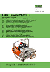 eder Powerwinch 1200 B Instrucciones De Uso