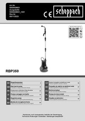 Scheppach RBP350 Traduccion Del Manual De Instrucciones Originale