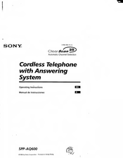 Sony SPP-AQ600 Manual De Instrucciones