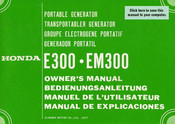 Honda E300G Manual De Explicaciones