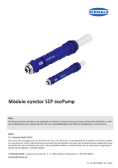 schmalz ecoPump SEP HV 2 14 13 S Manual Del Usuario