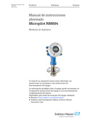 Endress+Hauser Micropilot NMR84 Manual De Instrucciones Abreviado