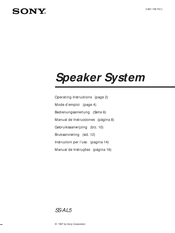 Sony SS-AL5 Manual De Instrucciones