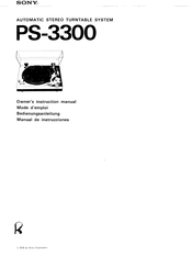 Sony PS-3300 Manual De Instrucciones