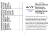 KUNERT LAZZIO Manual De Instrucciones