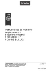 Miele PDR 516 SL COP [EL IGS] Instrucciones De Manejo Y Emplazamiento