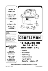 Craftsman 113.177611 Manual Del Usuario