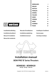 Vetus BOWB420 Manual De Instalación