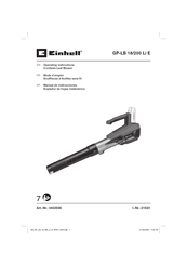 EINHELL GP-LB 18/200 Li E Manual De Instrucciones