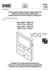 Urmet VOG 5W 1760 Serie Manual De Configuración