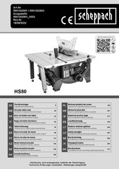 Scheppach HS80 Traduccion Del Manual De Instrucciones Originale