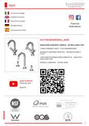 RUBINETTERIE treemme IT3C16 AOZZ Serie Instrucciones De Montaje