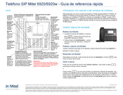 Mitel 6920w Guía De Referencia Rápida