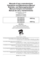 Ravaglioli KPH-40NCGA Manual De Uso Y Mantenimiento