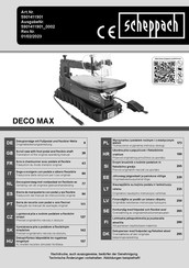 Scheppach DECO MAX Traduccion Del Manual De Instrucciones Originale
