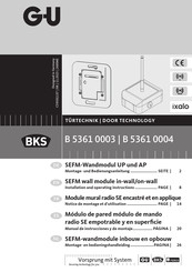 G-U B 5361 0003 Manual De Instrucciones Y De Montaje