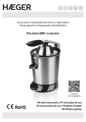 HAEGER Pro Juice 600 Instrucciones De Uso