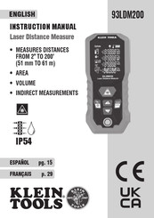 Klein Tools 93LDM200 Manual De Instrucciones