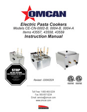 Omcan CE-CN-0004-B Manual De Instrucciones