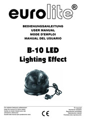 EuroLite B-10 LED Manual Del Usuario