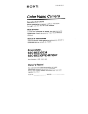 Sony ExwaveHAD SSC-DC330 Manual De Instrucciones