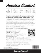 American Standard 1642001 Manual Del Propietário