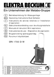 Elektra Beckum SPA 1700 D/W Instrucciones De Uso