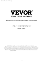 VEVOR AH627 Manual De Instrucciones