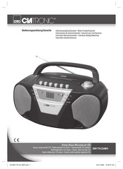 Clatronic SRR 779 CD/MP3 Instrucciones De Servicio/Garantía