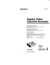 Sony Video Walkman GV-D300 Manual De Instrucciones