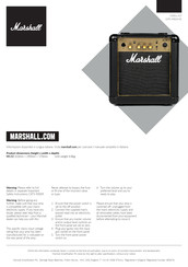Marshall MG10 Guia De Inicio Rapido