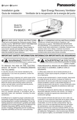 Panasonic FV-06VE1 Guia De Instalacion