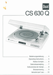 Dual CS 630 Q Instrucciones De Manejo