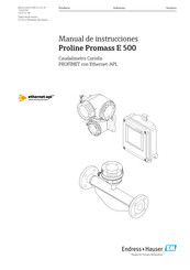 Endress+Hauser Proline Promass E 500 Manual De Instrucciones