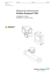 Endress+Hauser Proline Promass F 500 Manual De Instrucciones