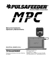 Pulsafeeder MPC Manual De Instalación, Operación Y Mantenimiento