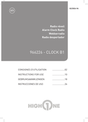 HIGHONE CLOCK B1 Instrucciones De Uso