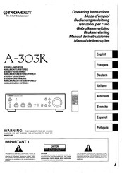 Pioneer A-303R Manual De Instrucciones