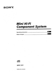 Sony HCD-H551 Manual De Instrucciones