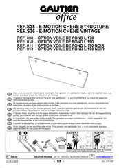 Gautier Office E-MOTION CHENE VINTAGE S36 Manual Del Usuario