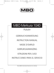 MBO Merkura 1040 Instrucciones Para El Servicio