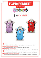 Foppapedretti BARBAPAPA B-CARRIER Instrucciones Para El Montaje